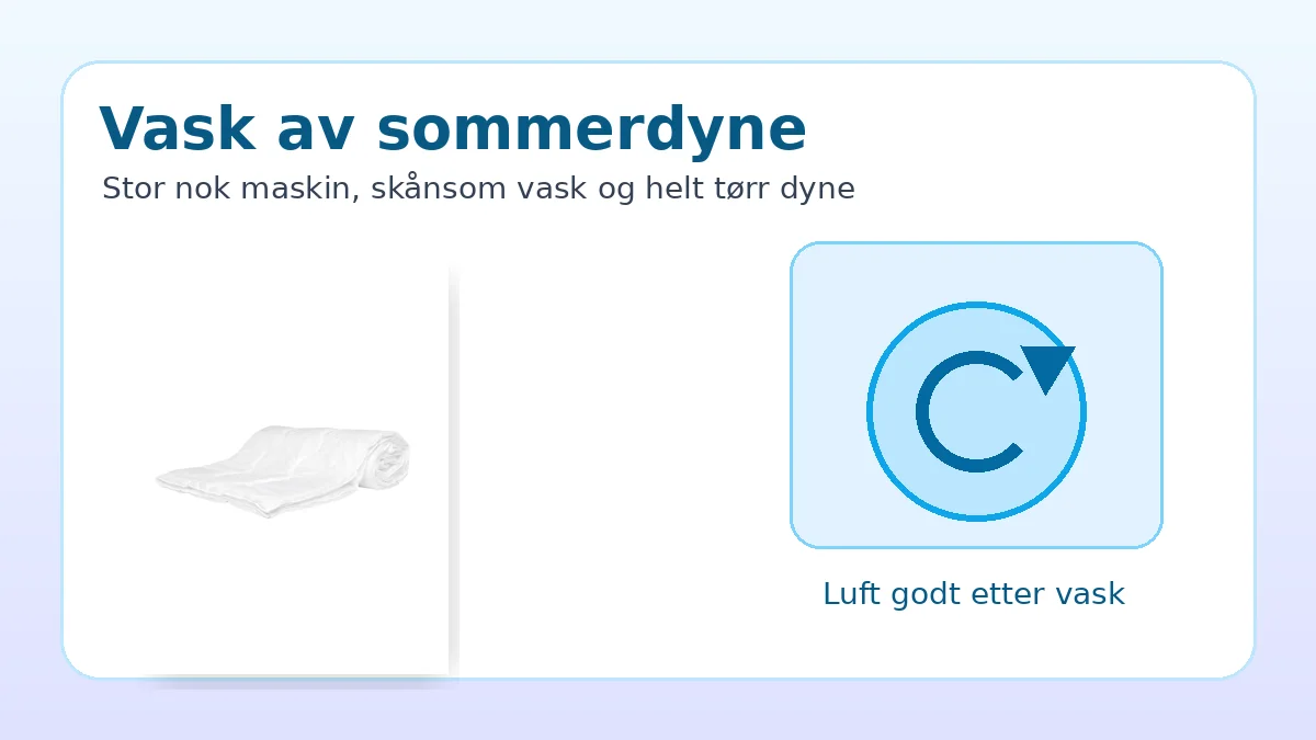 Ren sommerdyne på seng